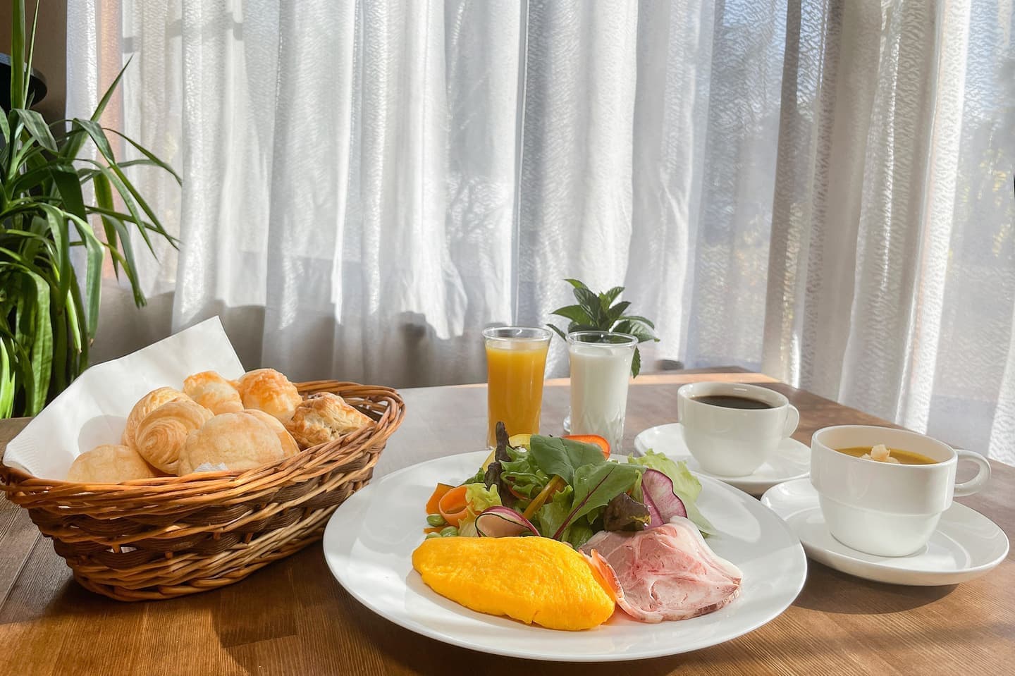 グランピング合宿の朝食例