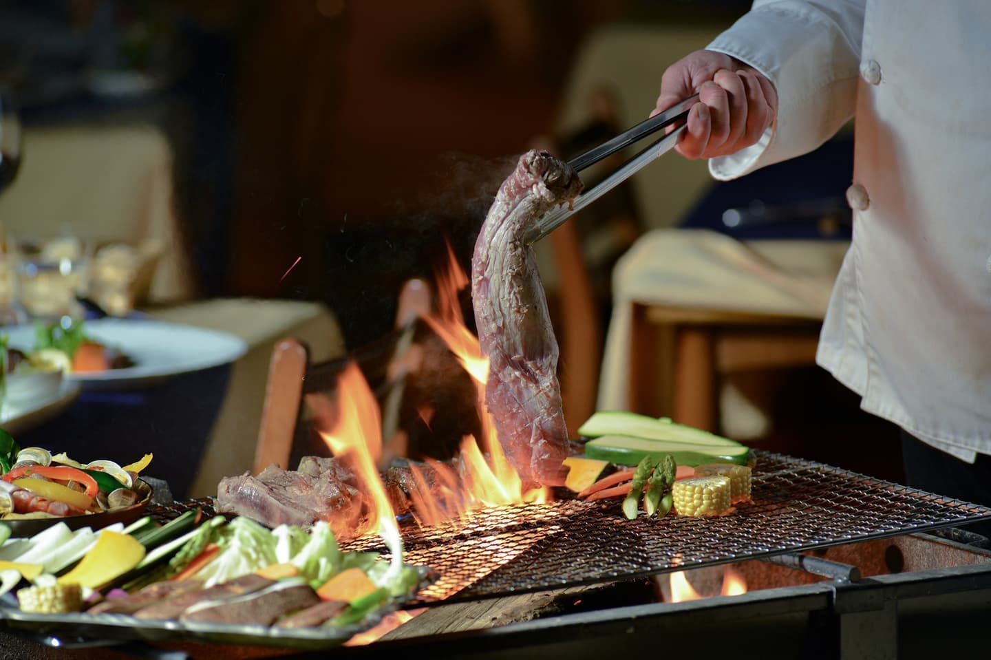 グランピング合宿のアウトドア料理